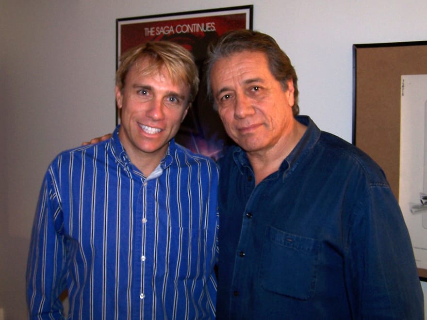Cary Harrison with Edward James Olmos