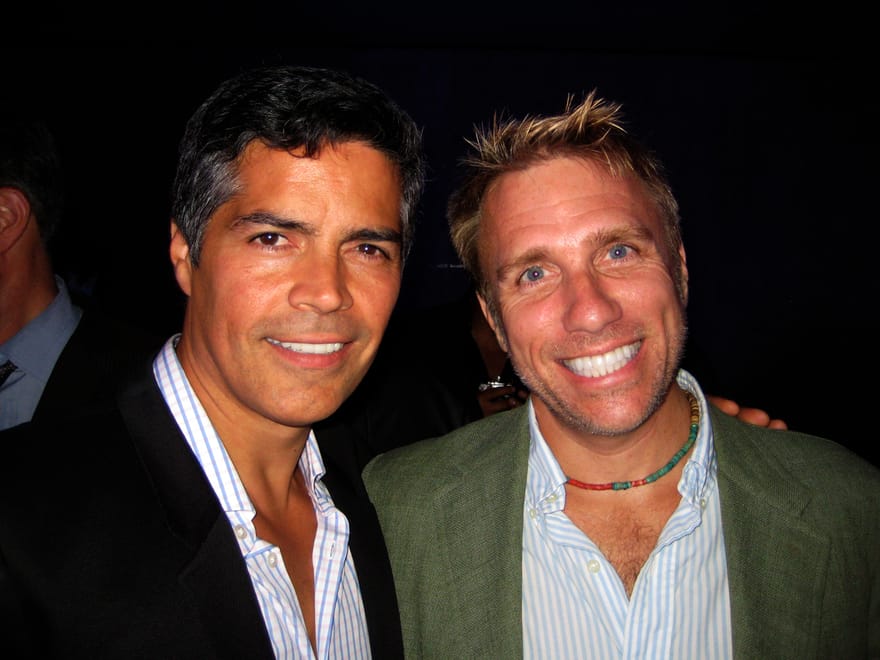 Cary Harrison with Esai Morales
