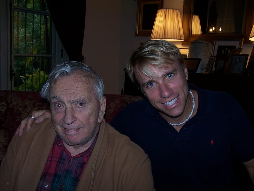Cary Harrison with Gore Vidal