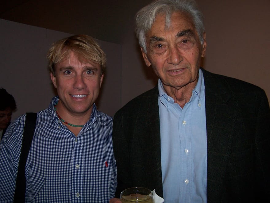 Cary Harrison with Howard Zinn