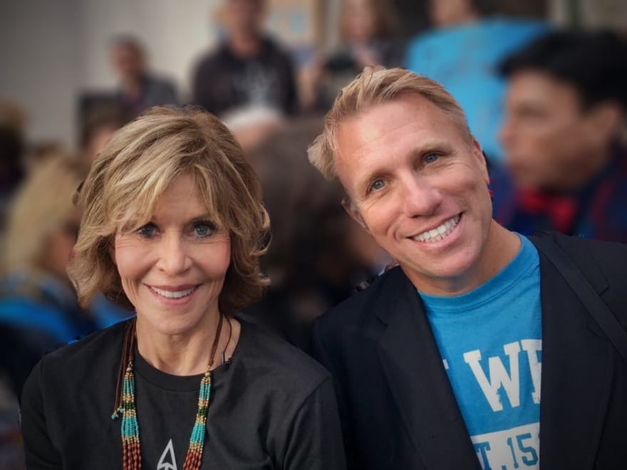Cary Harrison with Jane Fonda