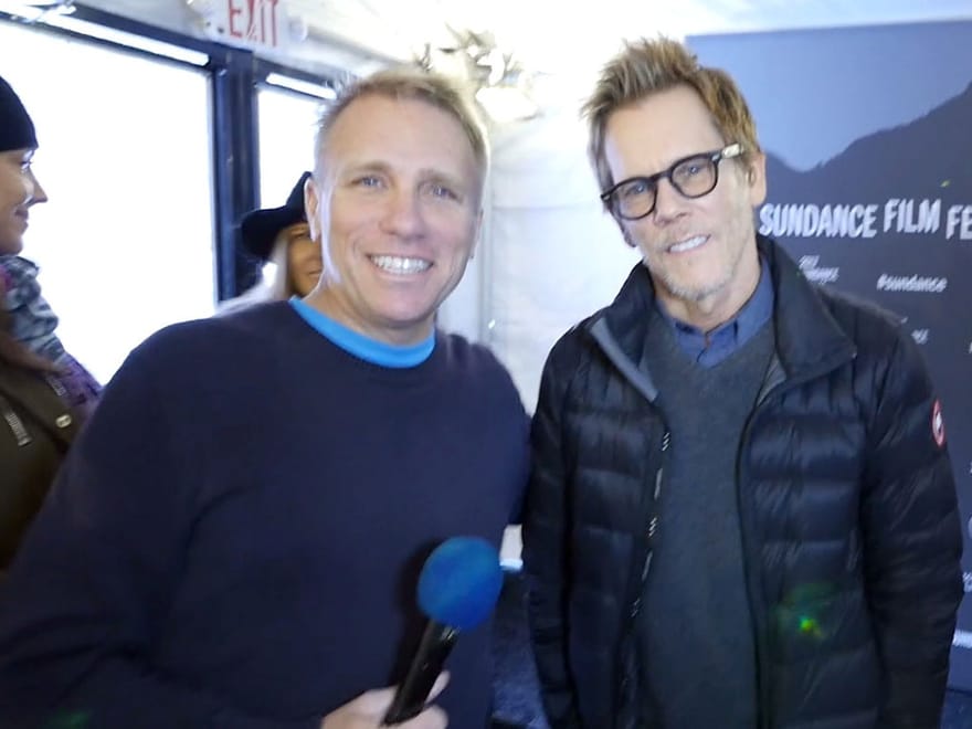 Cary Harrison with Kevin Bacon