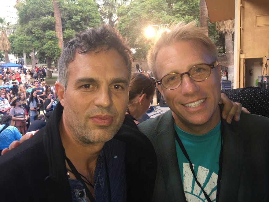 Cary Harrison with Mark Ruffalo