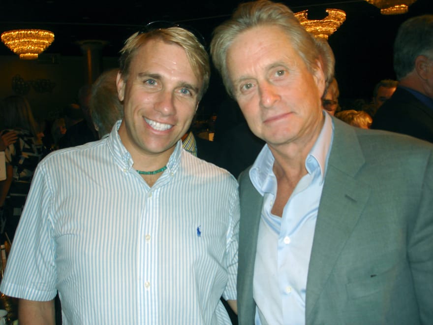 Cary Harrison with Michael Douglas