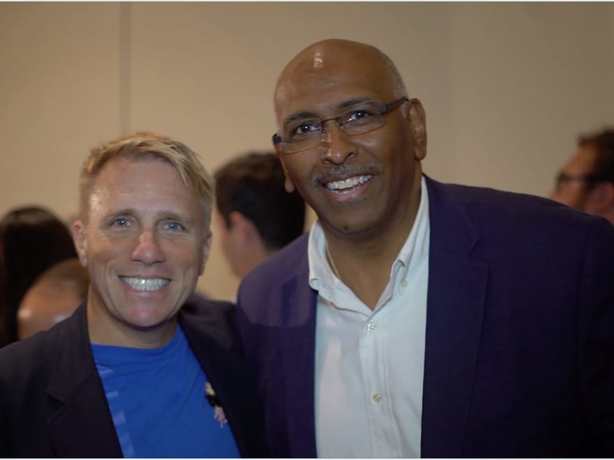 Cary Harrison with Michael Steele