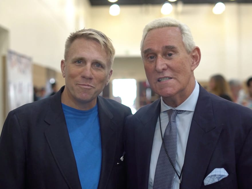 Cary Harrison with Roger Stone