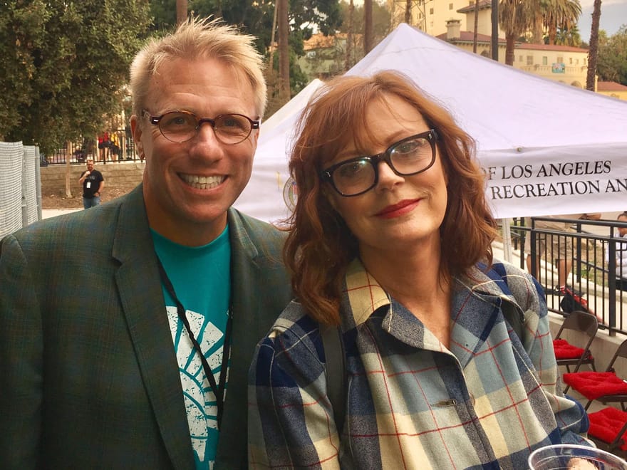 Cary Harrison with Susan Sarandon