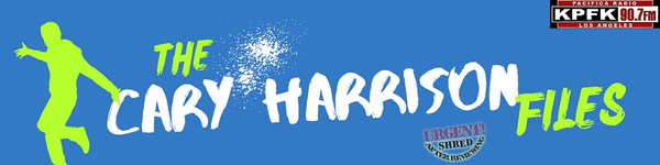 The Cary Harrison Files on KPFK 90.7 FM, banner art